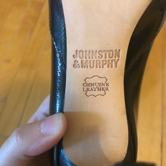 Johnston & Murphy Leather soled Black heels - Picture 3 of 6